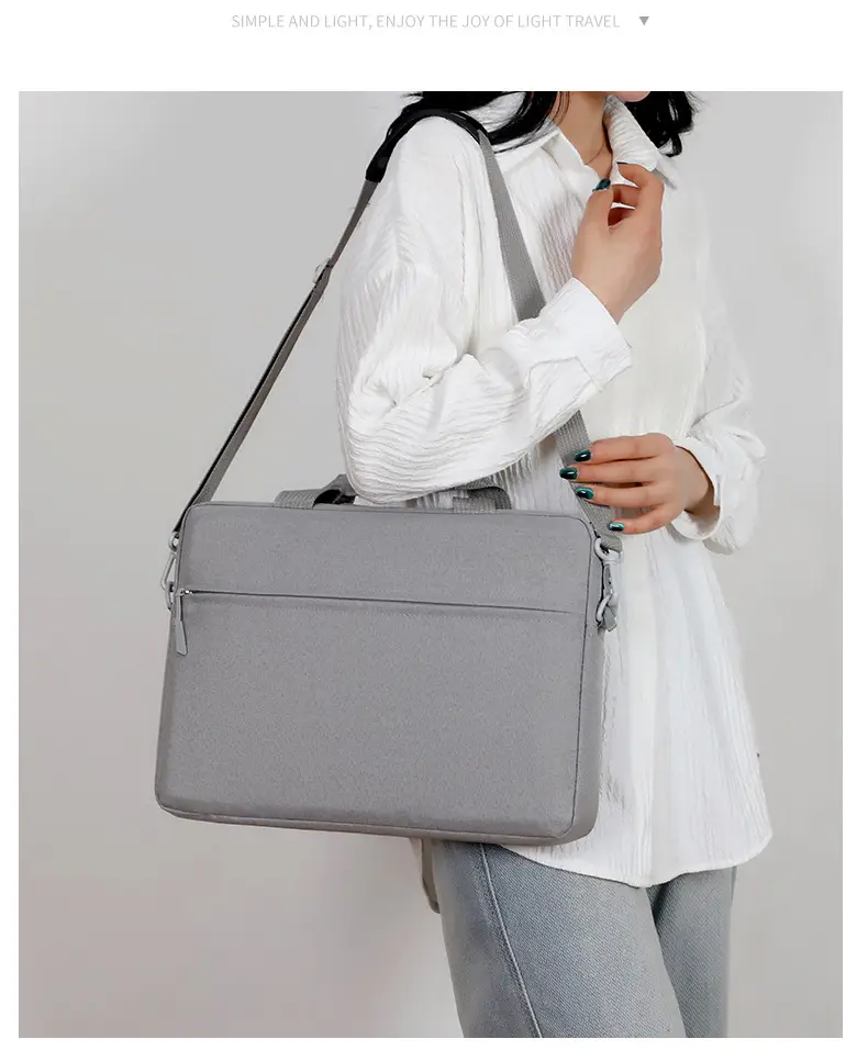 Lightweight Laptop Bag Grey Shoulder Crossbody — feature 23