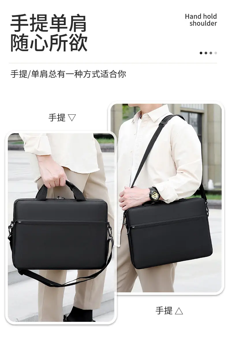 Lightweight Laptop Bag Grey Shoulder Crossbody — feature 5