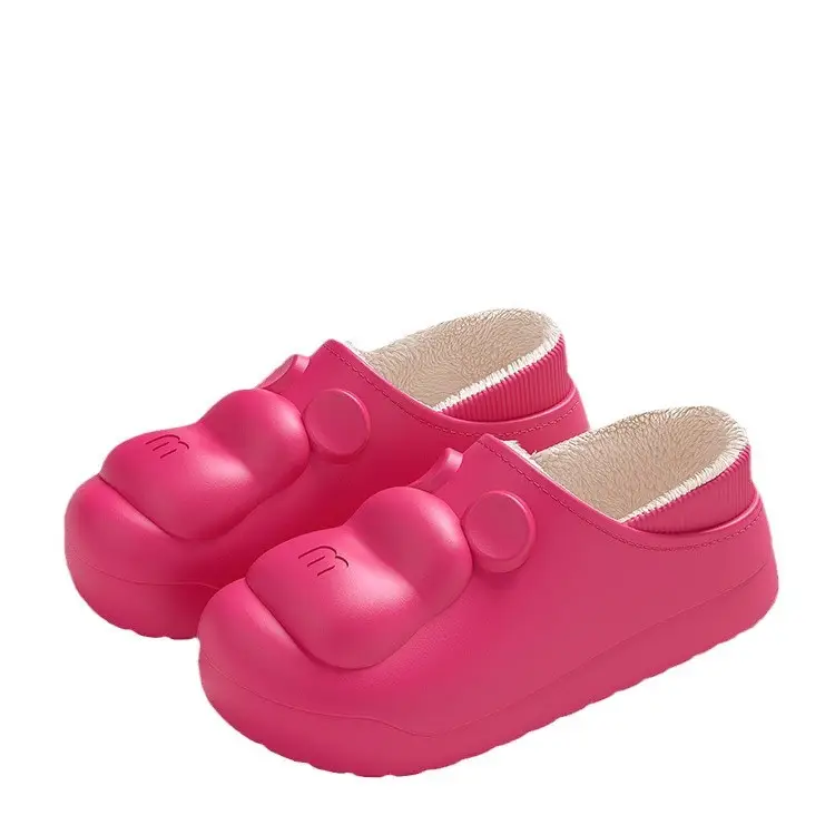 Pink Bear Design Women's Winter Sneakers with Thick Non-Slip Sole - Image 9