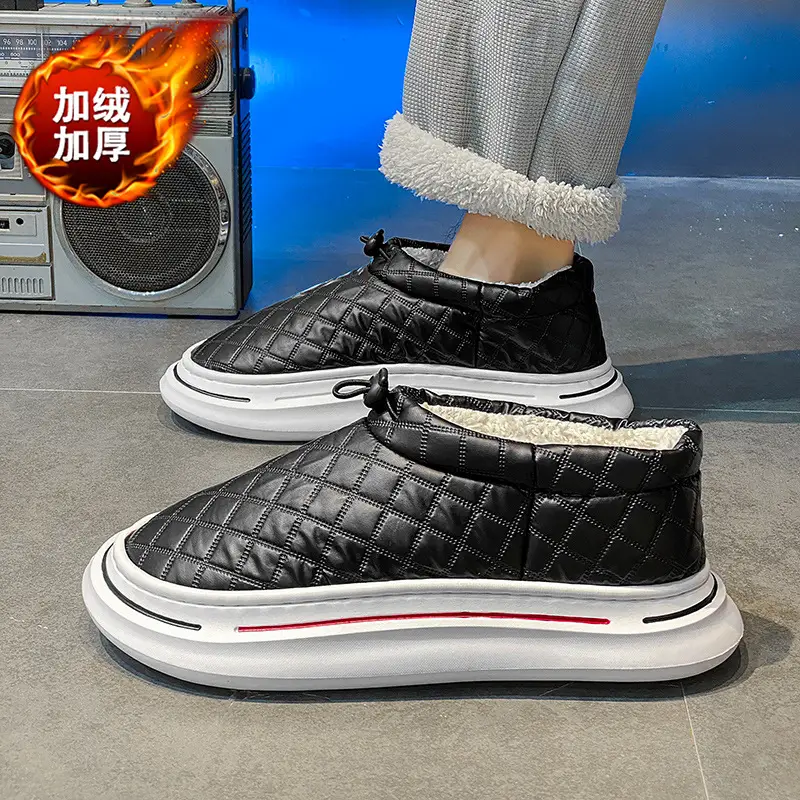 Cotton Slippers Autumn and Winter New Home Indoor Couple Plus Velvet Bag with Cotton Shoes Thick Sole Dung Feeling Maomao Bread Shoes