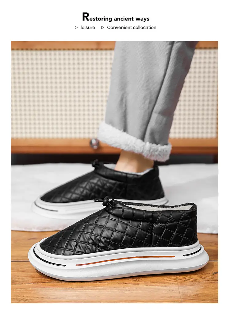 Cotton Slippers Autumn and Winter New Home Indoor Couple Plus Velvet Bag with Cotton Shoes Thick Sole Dung Feeling Maomao Bread Shoes — feature 14