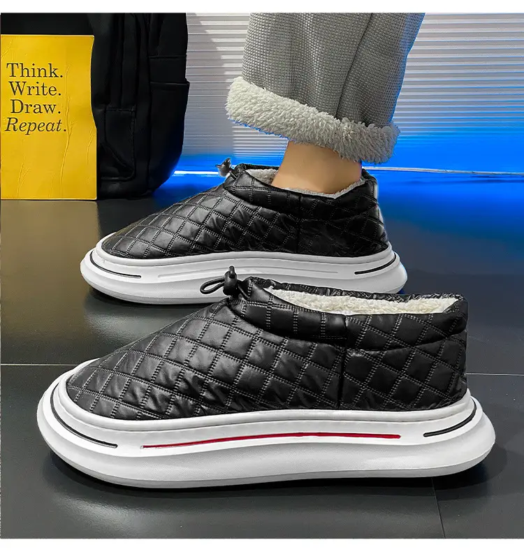 Cotton Slippers Autumn and Winter New Home Indoor Couple Plus Velvet Bag with Cotton Shoes Thick Sole Dung Feeling Maomao Bread Shoes — feature 16