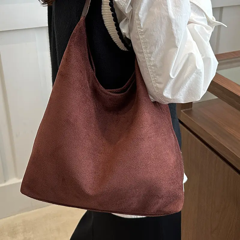 Large Capacity Women's Tote Bag Brown 2024 - Image 8