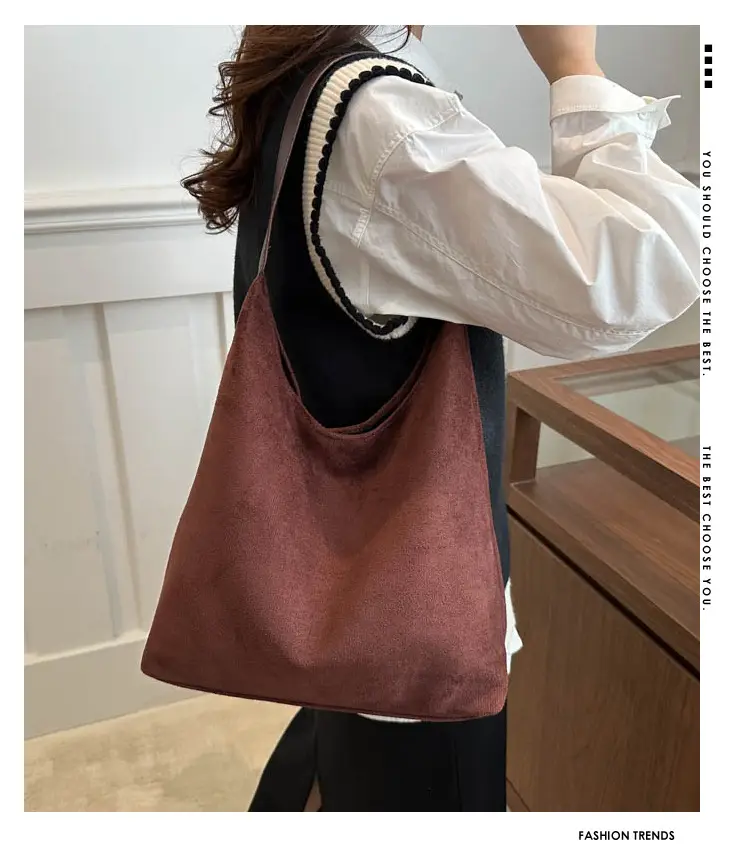 Large Capacity Women's Tote Bag Brown 2024 — feature 1