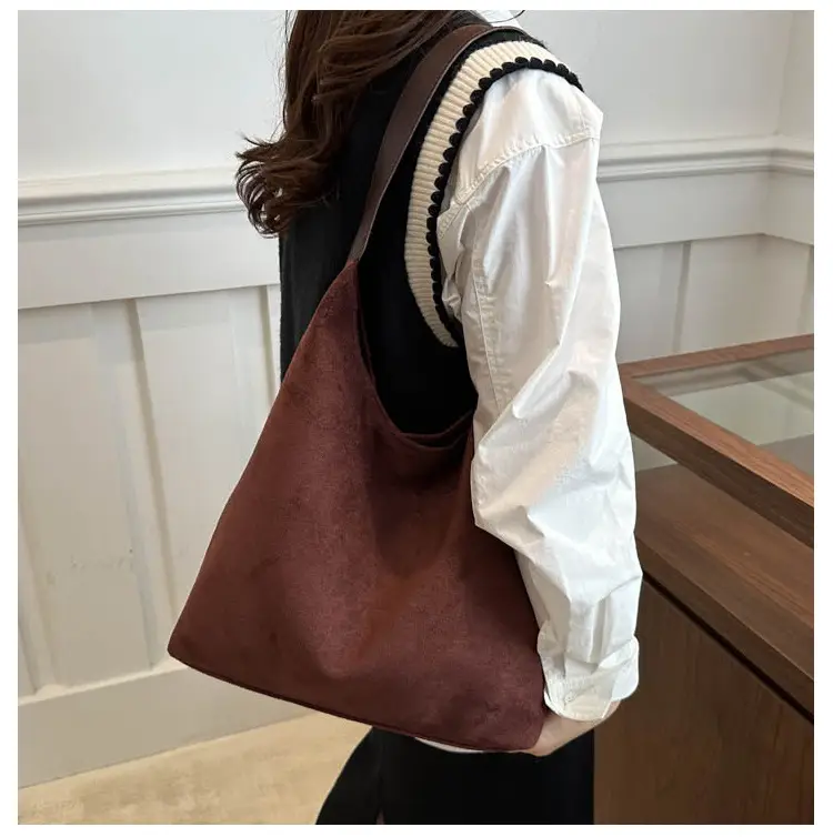 Large Capacity Women's Tote Bag Brown 2024 — feature 10
