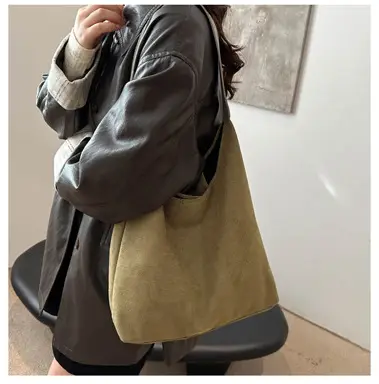 Large Capacity Women's Tote Bag Brown 2024 — feature 8