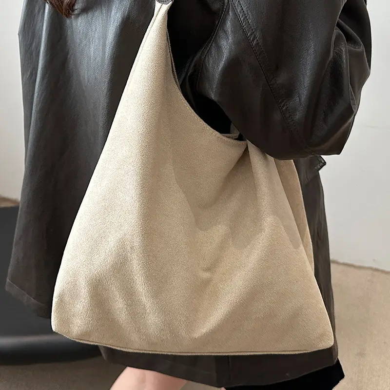 Large Capacity Women's Tote Bag Brown 2024 - Image 3