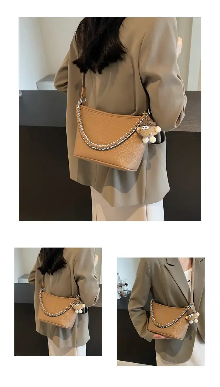 White Korean-style Shoulder Crossbody Tote Bag — feature 12