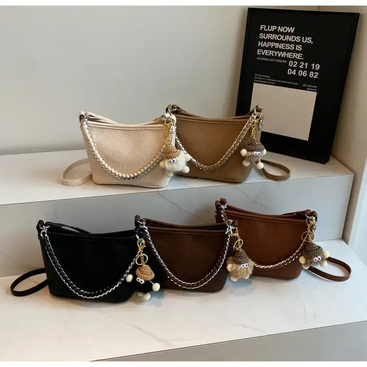 White Korean-style Shoulder Crossbody Tote Bag — feature 15