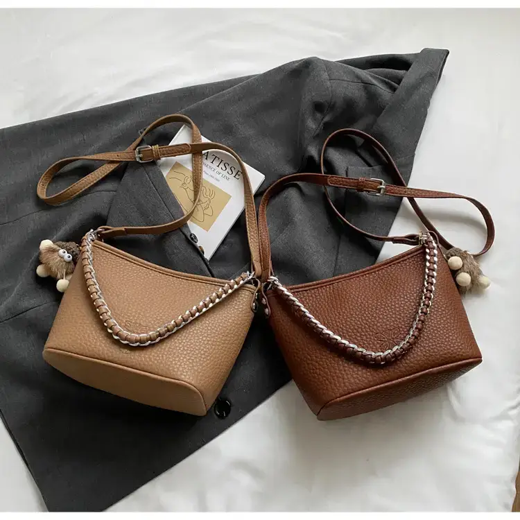White Korean-style Shoulder Crossbody Tote Bag — feature 17
