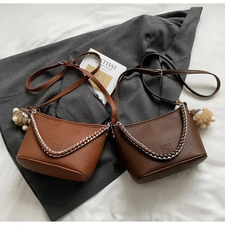 White Korean-style Shoulder Crossbody Tote Bag — feature 18