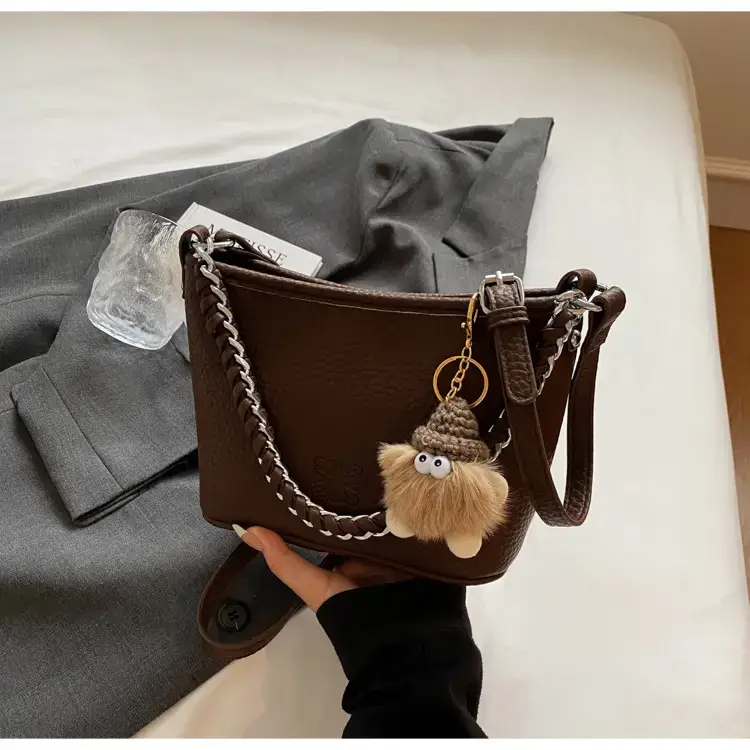 White Korean-style Shoulder Crossbody Tote Bag — feature 19