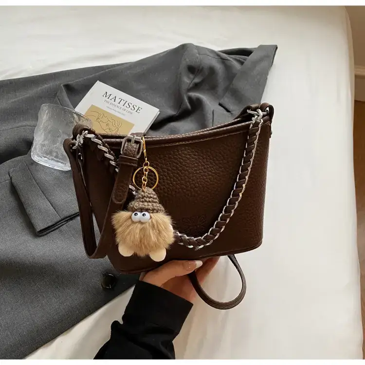 White Korean-style Shoulder Crossbody Tote Bag — feature 20