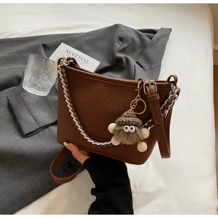 White Korean-style Shoulder Crossbody Tote Bag — feature 21