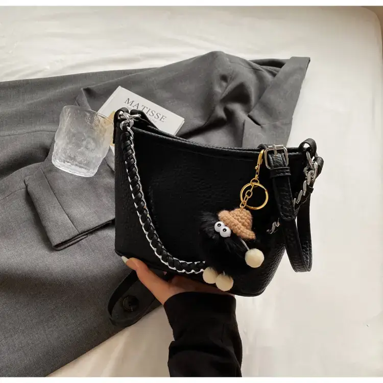 White Korean-style Shoulder Crossbody Tote Bag — feature 23