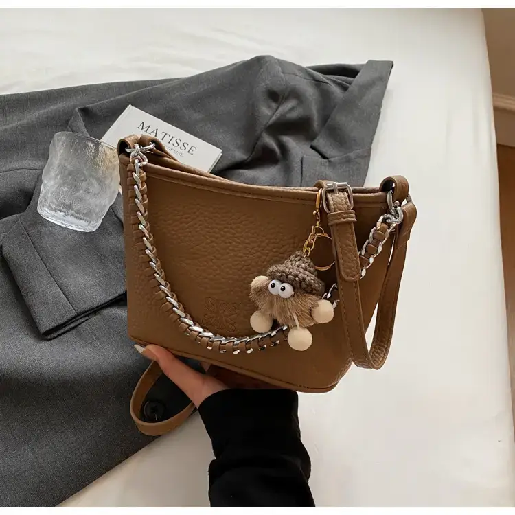 White Korean-style Shoulder Crossbody Tote Bag — feature 25