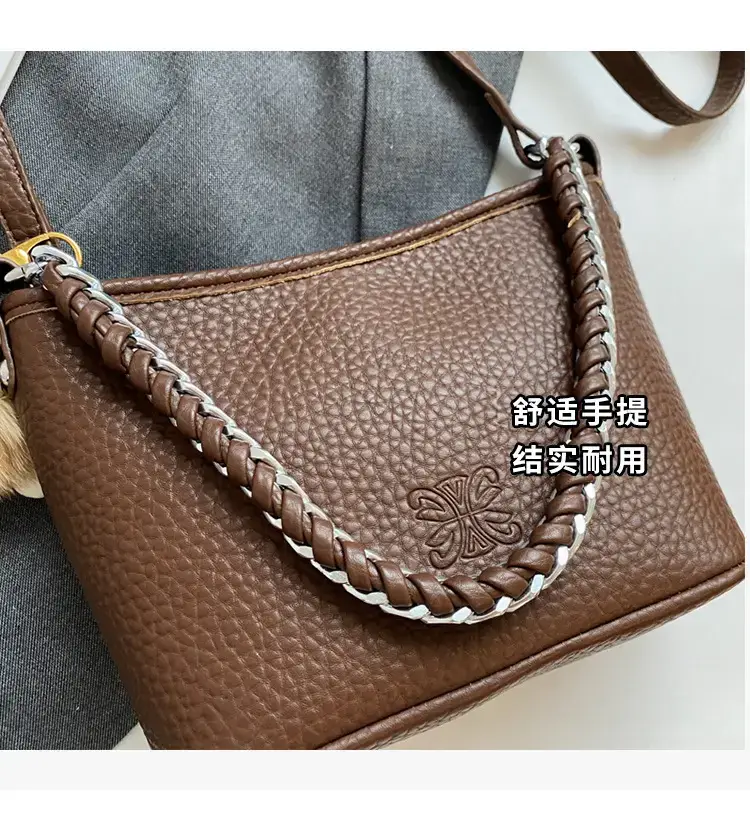 White Korean-style Shoulder Crossbody Tote Bag — feature 5