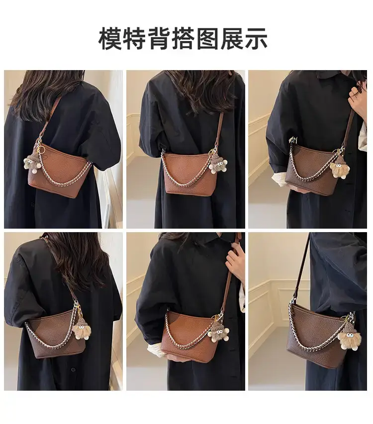 White Korean-style Shoulder Crossbody Tote Bag — feature 9