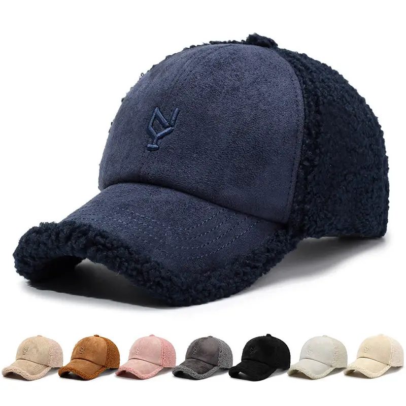 Pink Teddy Velvet Baseball Cap for Men Women - Image 9