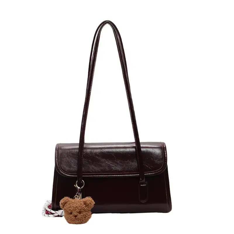 Vintage Brown Leather Shoulder Bag for Women 2024 - Image 9