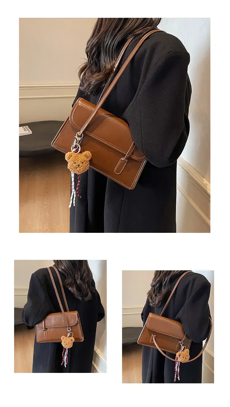Vintage Brown Leather Shoulder Bag for Women 2024 — feature 11