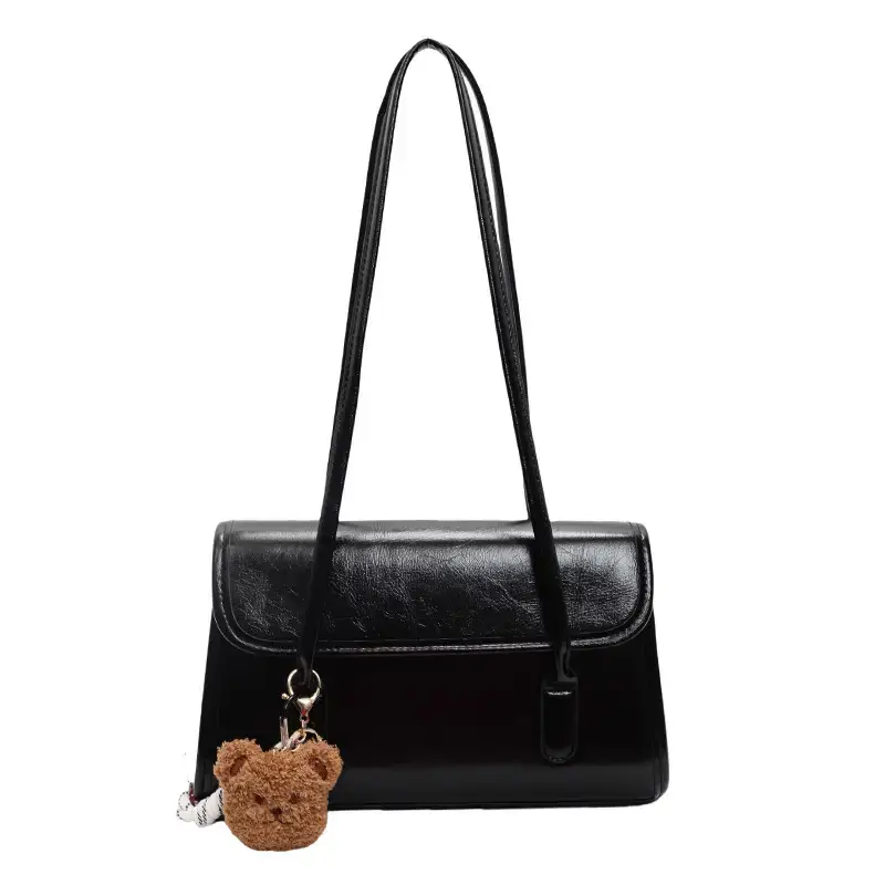 Vintage Brown Leather Shoulder Bag for Women 2024 - Image 3