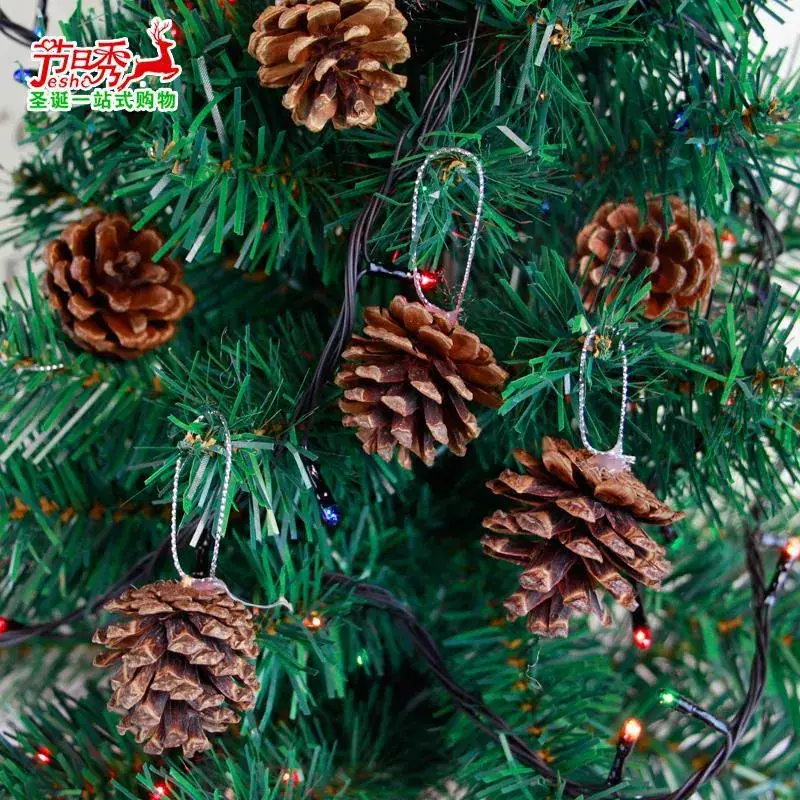 Christmas Snowflake Pine Cone Bow Ornaments 3m Gold Trim - Image 15