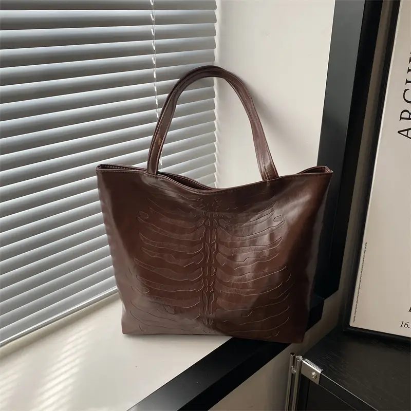 White Soft Leather Tote Bag for Women 2024 - Image 6