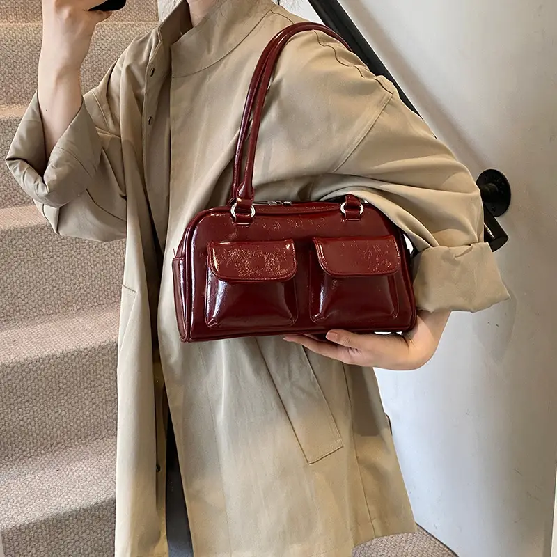Brown Leather Shoulder Bag for Women, 2025 New Commuter, Large Capacity, Simple Fashion - Image 8