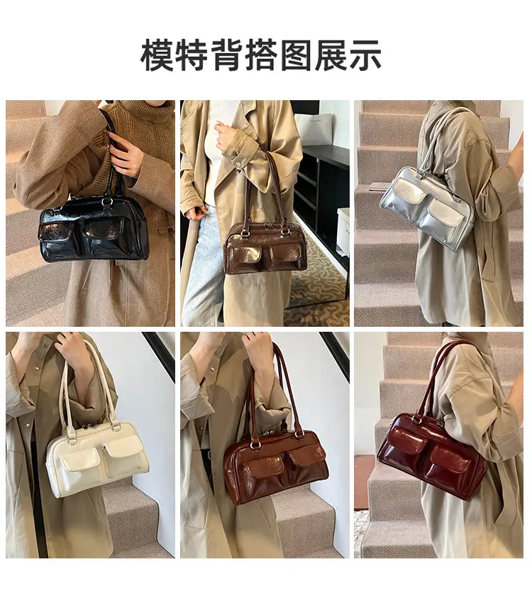 Brown Leather Shoulder Bag for Women, 2025 New Commuter, Large Capacity, Simple Fashion — feature 5