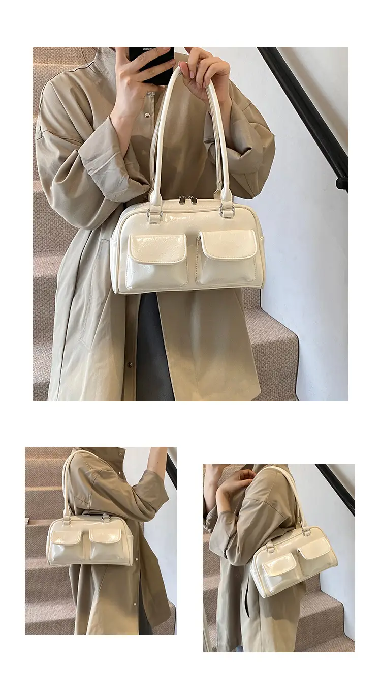 Brown Leather Shoulder Bag for Women, 2025 New Commuter, Large Capacity, Simple Fashion — feature 8