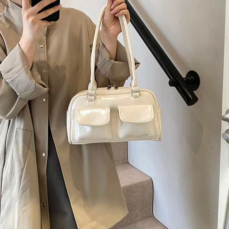 Brown Leather Shoulder Bag for Women, 2025 New Commuter, Large Capacity, Simple Fashion - Image 4