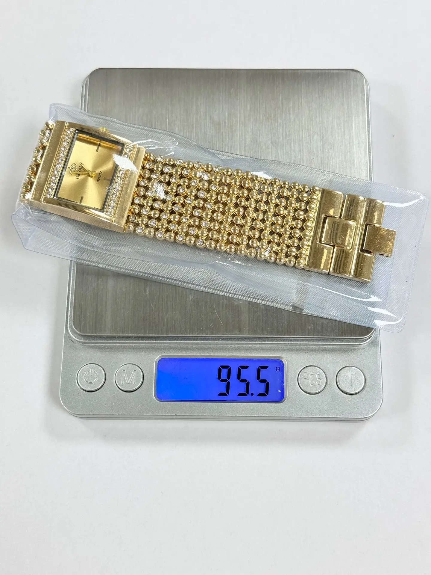 Square Diamond Encrusted Women's Quartz Watch — feature 2