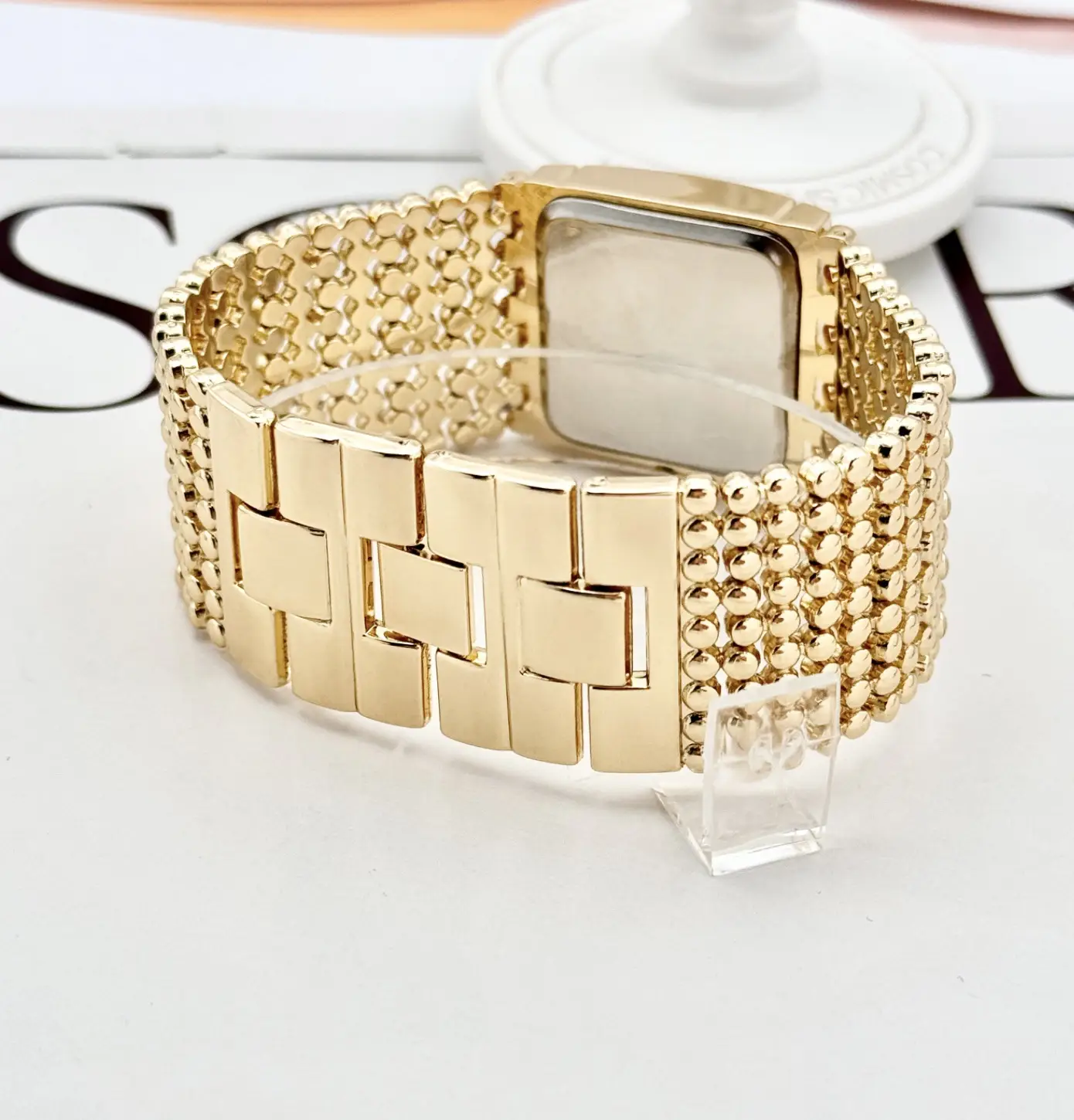 Square Diamond Encrusted Women's Quartz Watch — feature 8