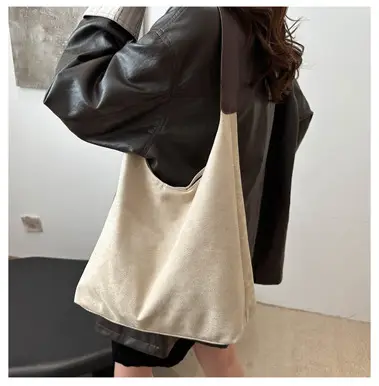Niche Suede Bag Women's Large Capacity Shoulder Bag — feature 17