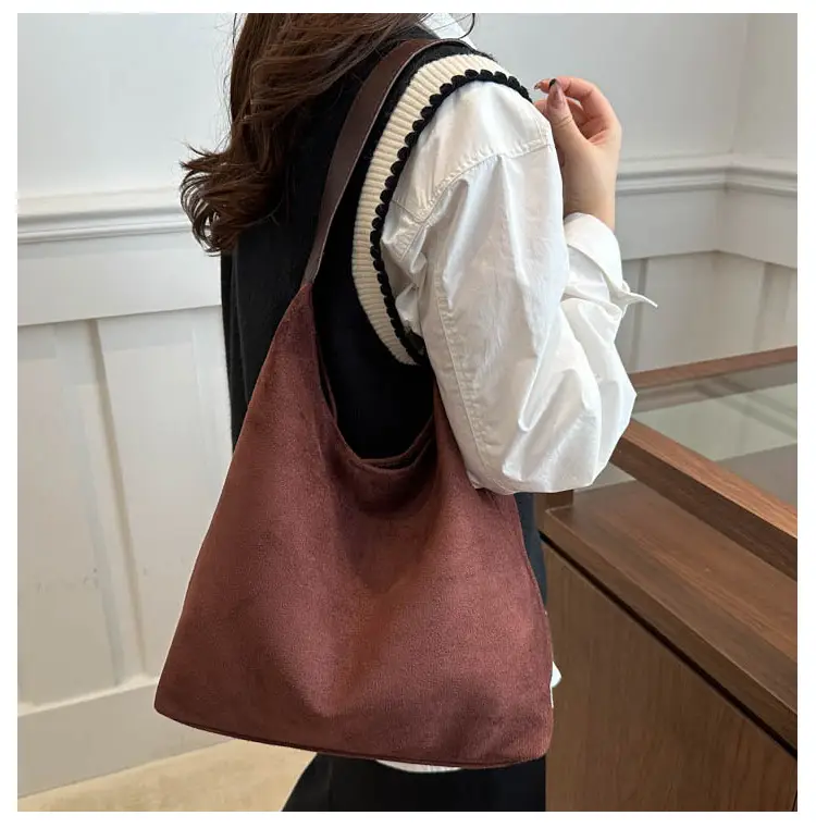 Niche Suede Bag Women's Large Capacity Shoulder Bag — feature 18
