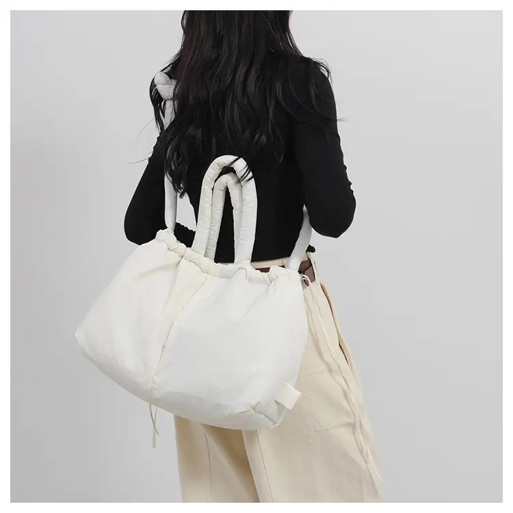 Blue Shoulder Crossbody Bag with Drawstring Closure — feature 28