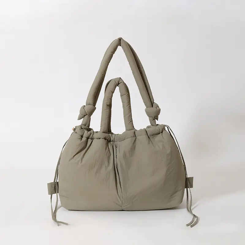 Blue Shoulder Crossbody Bag with Drawstring Closure - Image 10