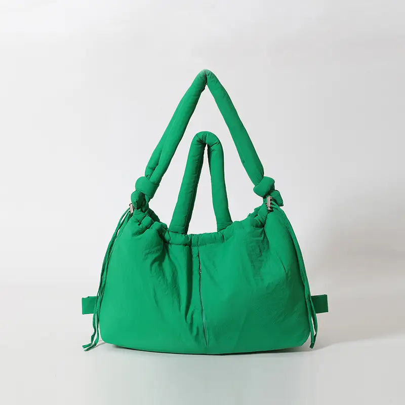 Blue Shoulder Crossbody Bag with Drawstring Closure - Image 8