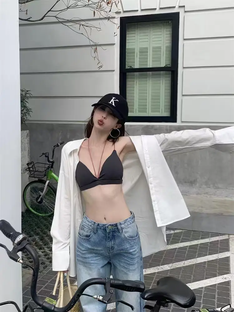 Sexy Spice Triangle Cup Bra Summer Tube Top with Camisole Vest — feature 13