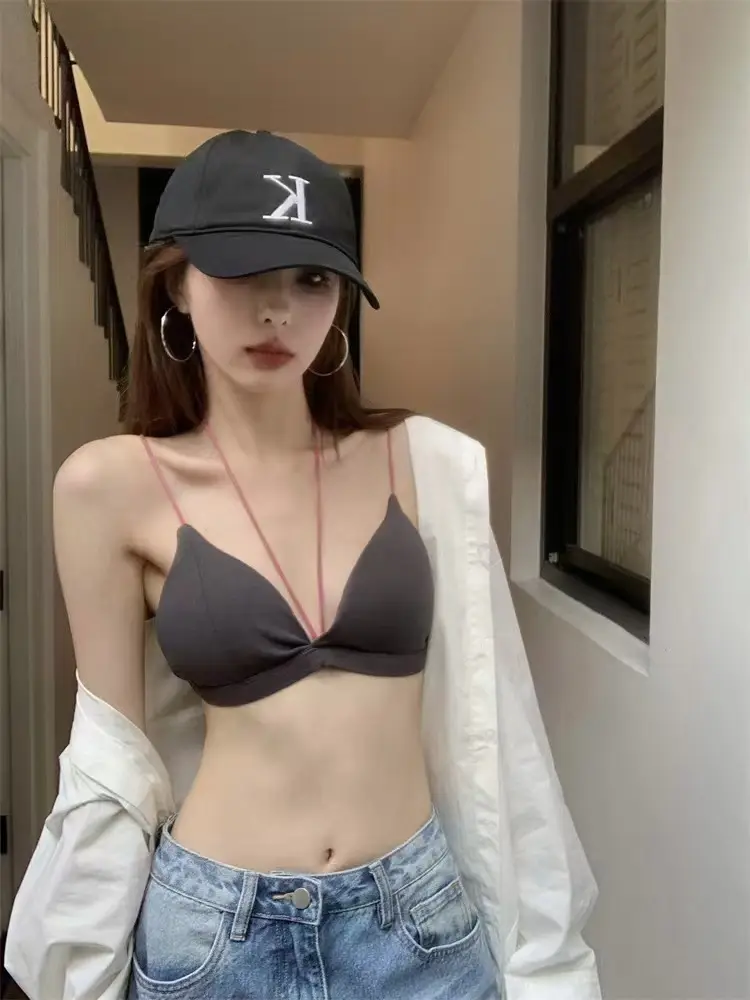 Sexy Spice Triangle Cup Bra Summer Tube Top with Camisole Vest — feature 14