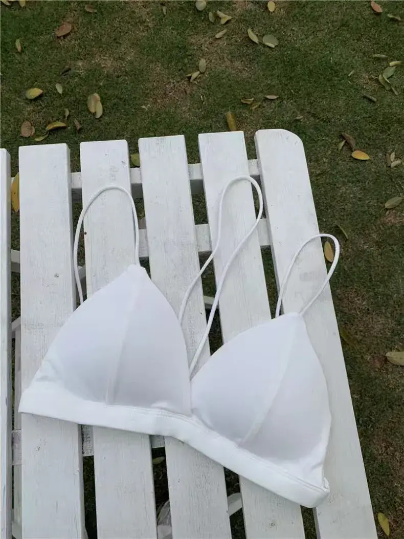 Sexy Spice Triangle Cup Bra Summer Tube Top with Camisole Vest - Image 2