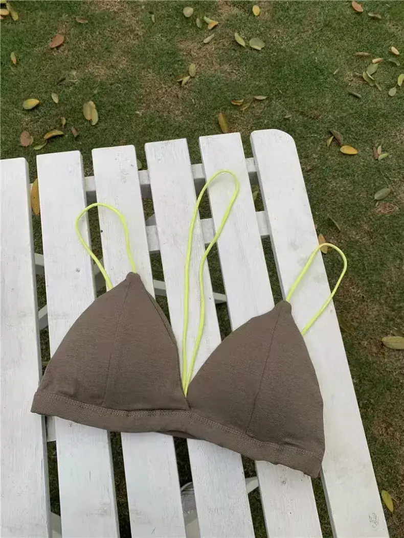 Sexy Spice Triangle Cup Bra Summer Tube Top with Camisole Vest - Image 4