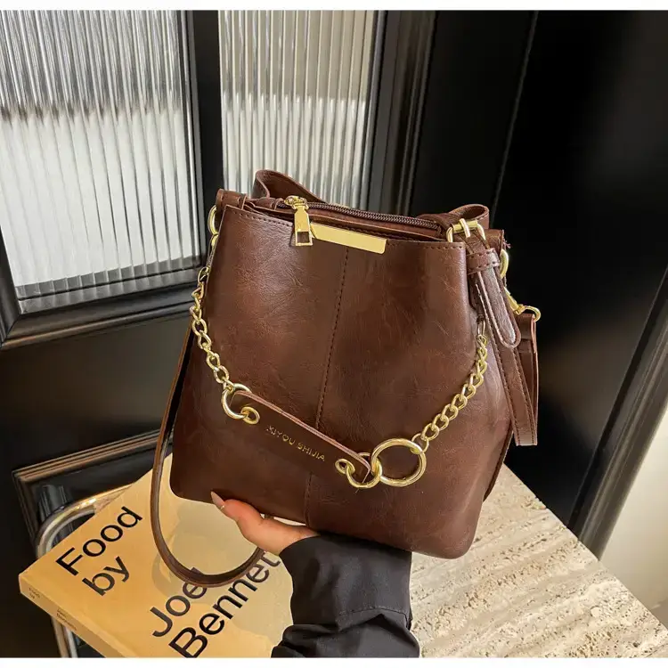 Korean Style Bucket Bag Women's Tan 2024 — feature 16