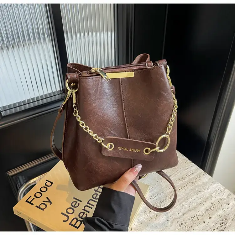 Korean Style Bucket Bag Women's Tan 2024 — feature 17