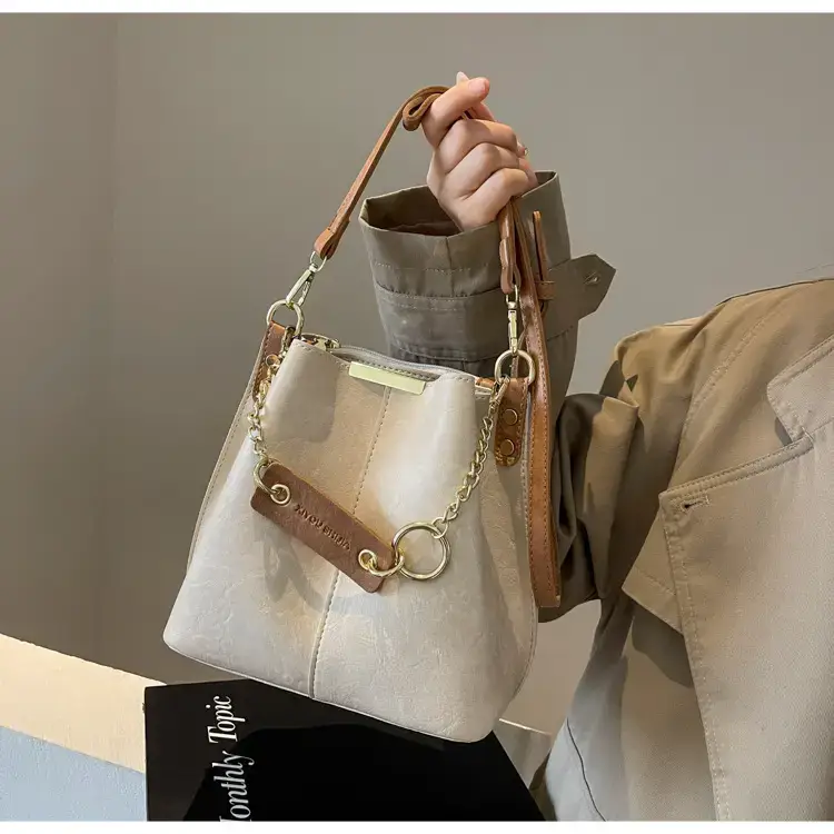 Korean Style Bucket Bag Women's Tan 2024 — feature 21
