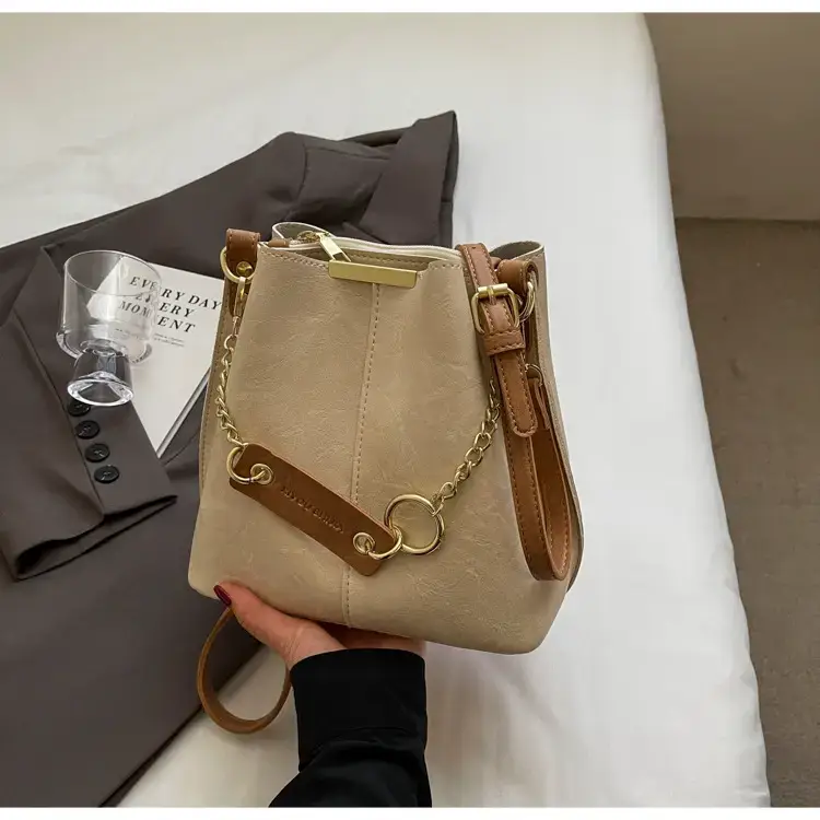 Korean Style Bucket Bag Women's Tan 2024 — feature 26