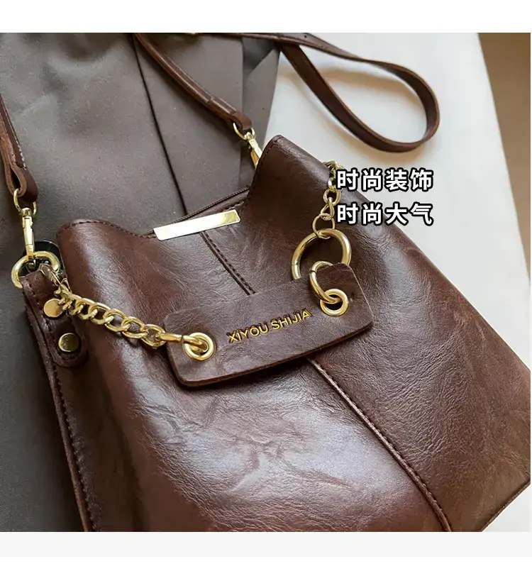 Korean Style Bucket Bag Women's Tan 2024 — feature 7