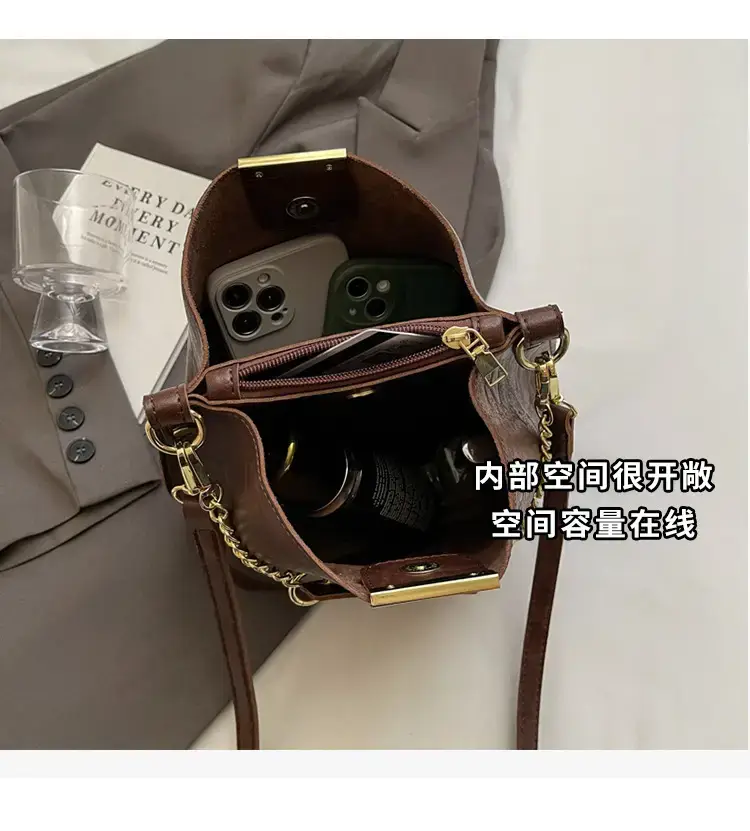 Korean Style Bucket Bag Women's Tan 2024 — feature 8