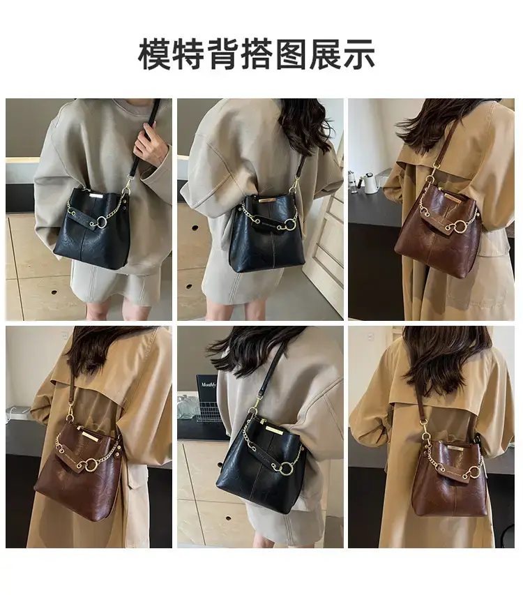 Korean Style Bucket Bag Women's Tan 2024 — feature 9